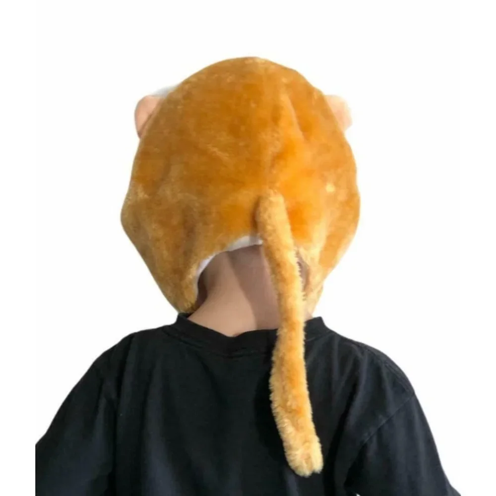 Monkey Plush Animal Hat Winter Cap One Size Fits All 3D Costume Ear Warmers